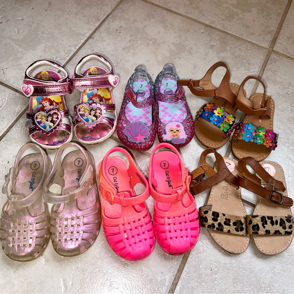 Toddler Girl Size 7 Shoe Bundle
